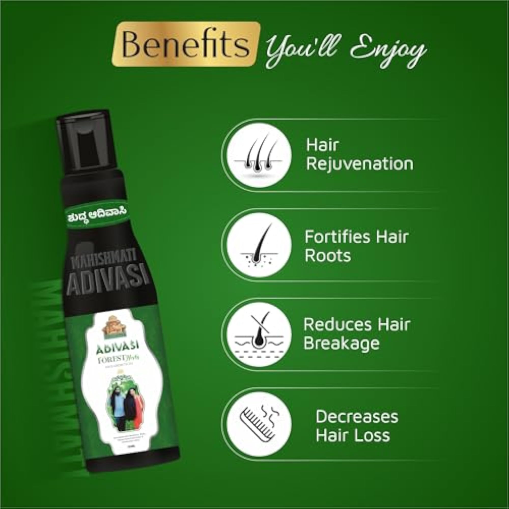 Mahishmati Original Adivasi Forest Herbs Hair Growth Oil, 100ml